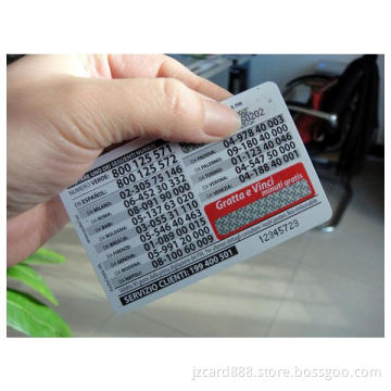 Custom Lottery Scratch Card Printing